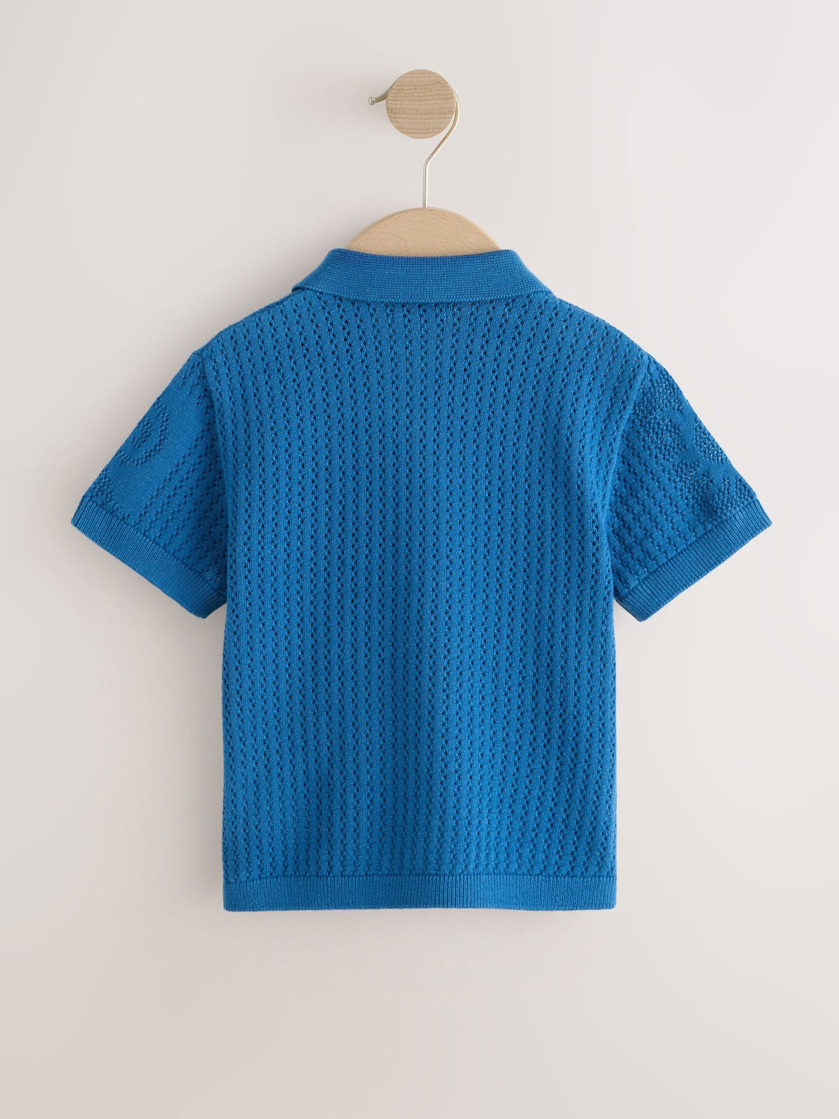 Blue Textured Knitted Polo Shirt (3mths-7yrs) - image 6
