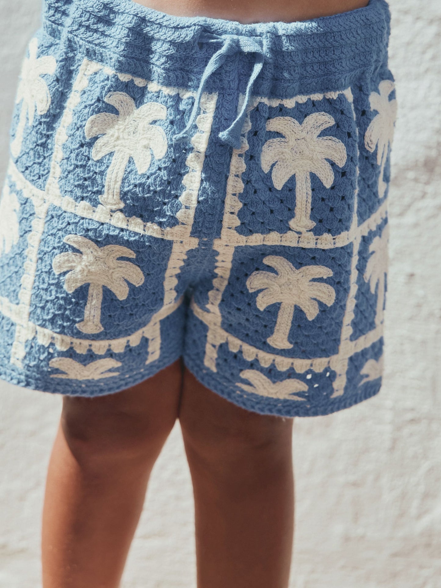 Bright Blue Crochet Palm Tree Set (12mths-7yrs) image 5