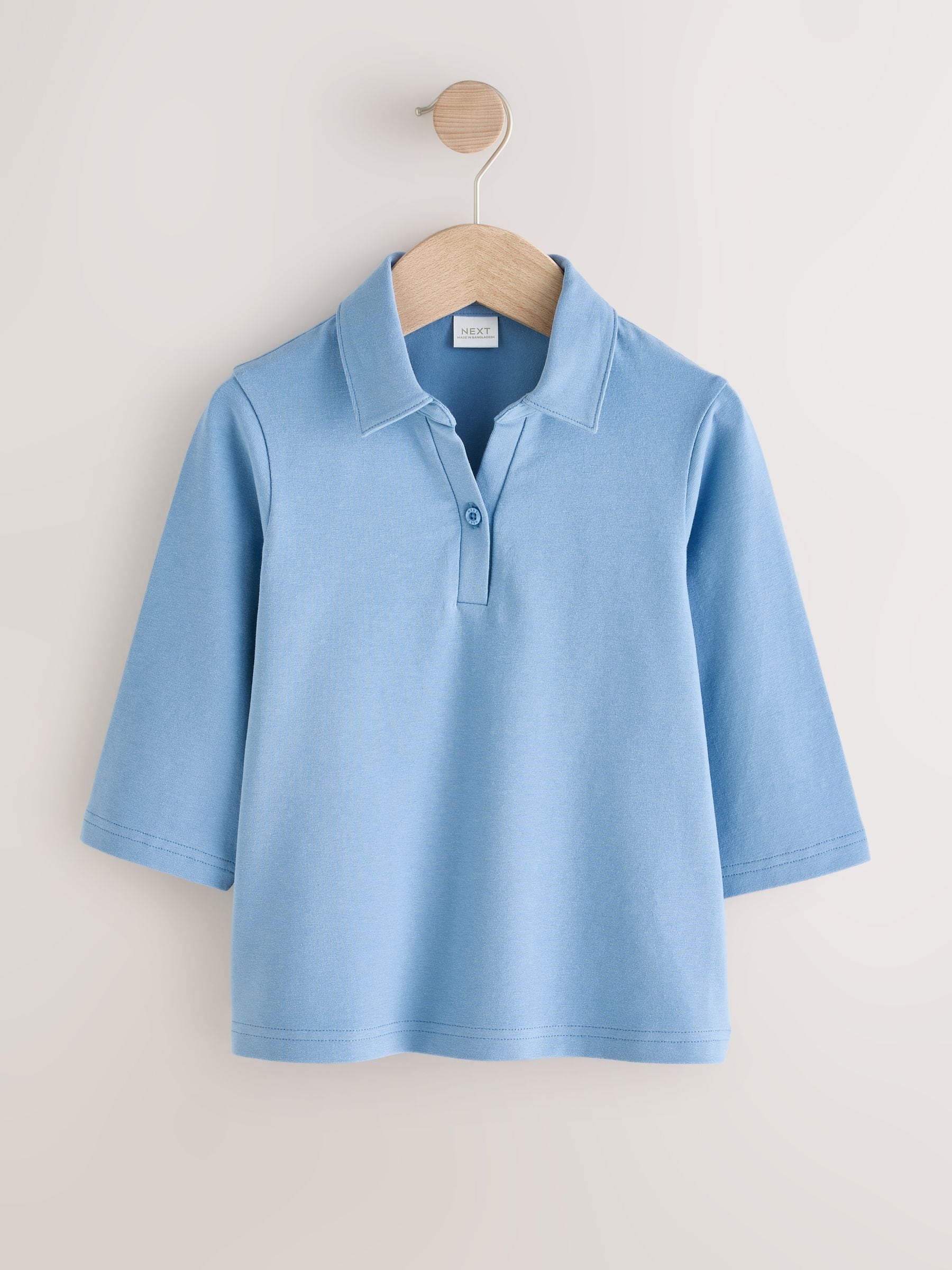 Dsiney Kidz - Blue Girls Cotton Stretch 3/4 Sleeve School Jersey Blouses 2 Pack (3-16yrs) image 2