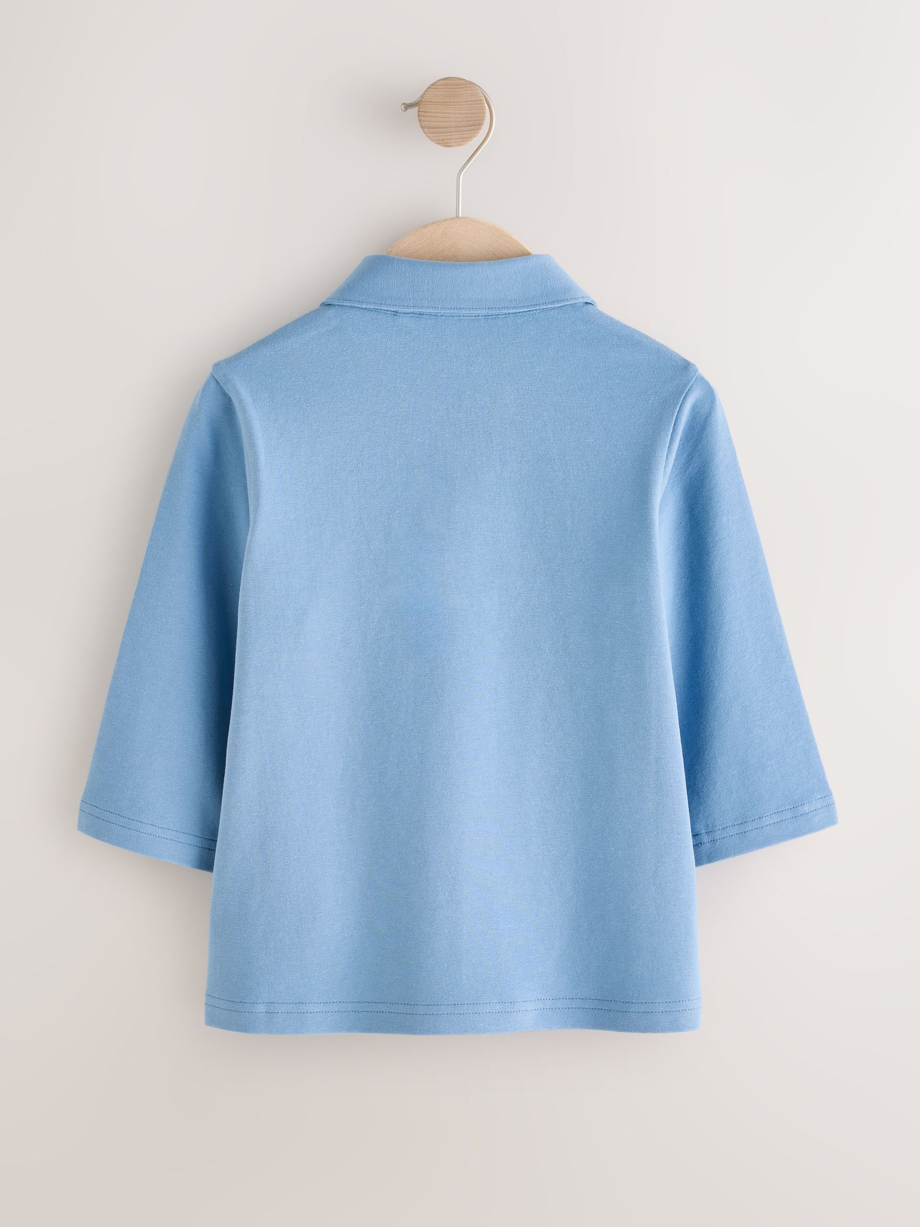 Dsiney Kidz - Blue Girls Cotton Stretch 3/4 Sleeve School Jersey Blouses 2 Pack (3-16yrs) image 3