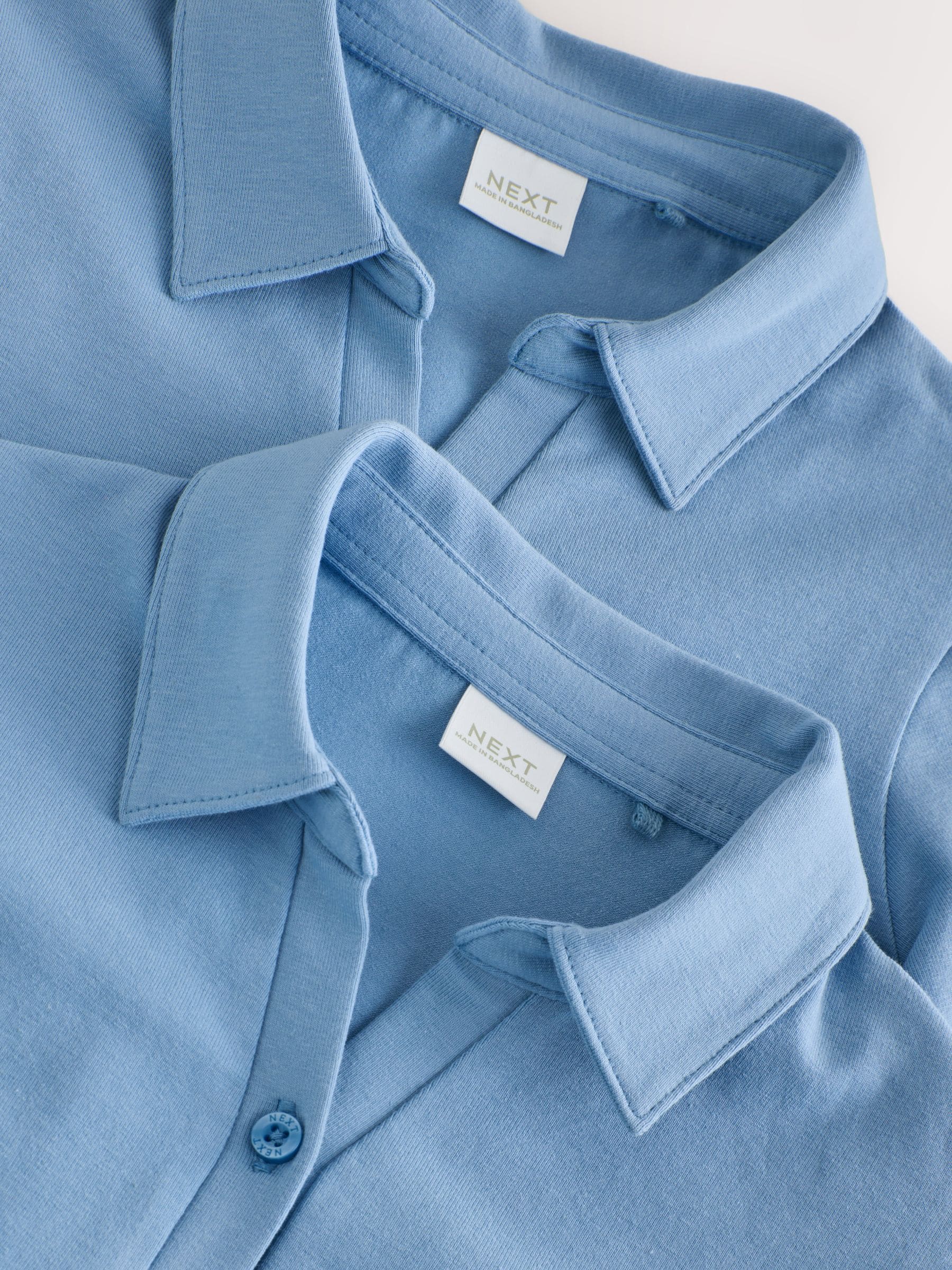 Dsiney Kidz - Blue Girls Cotton Stretch 3/4 Sleeve School Jersey Blouses 2 Pack (3-16yrs) image 5