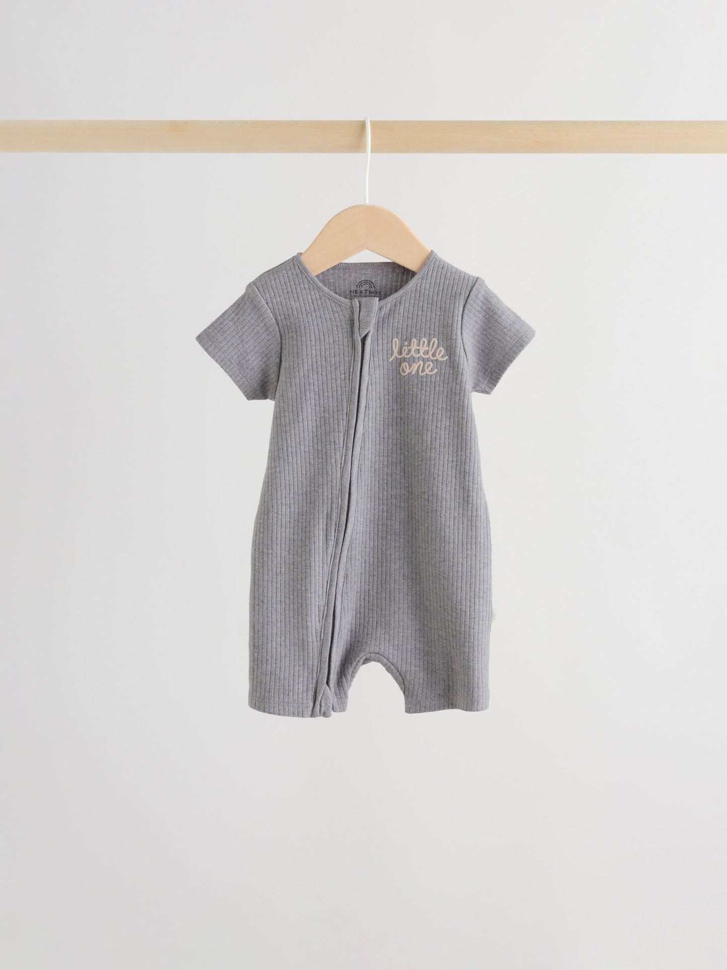 Beige Two Way Zip Baby Rompers 3 Pack (0mths-3yrs) image 5