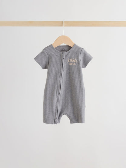 Beige Two Way Zip Baby Rompers 3 Pack (0mths-3yrs) image 5