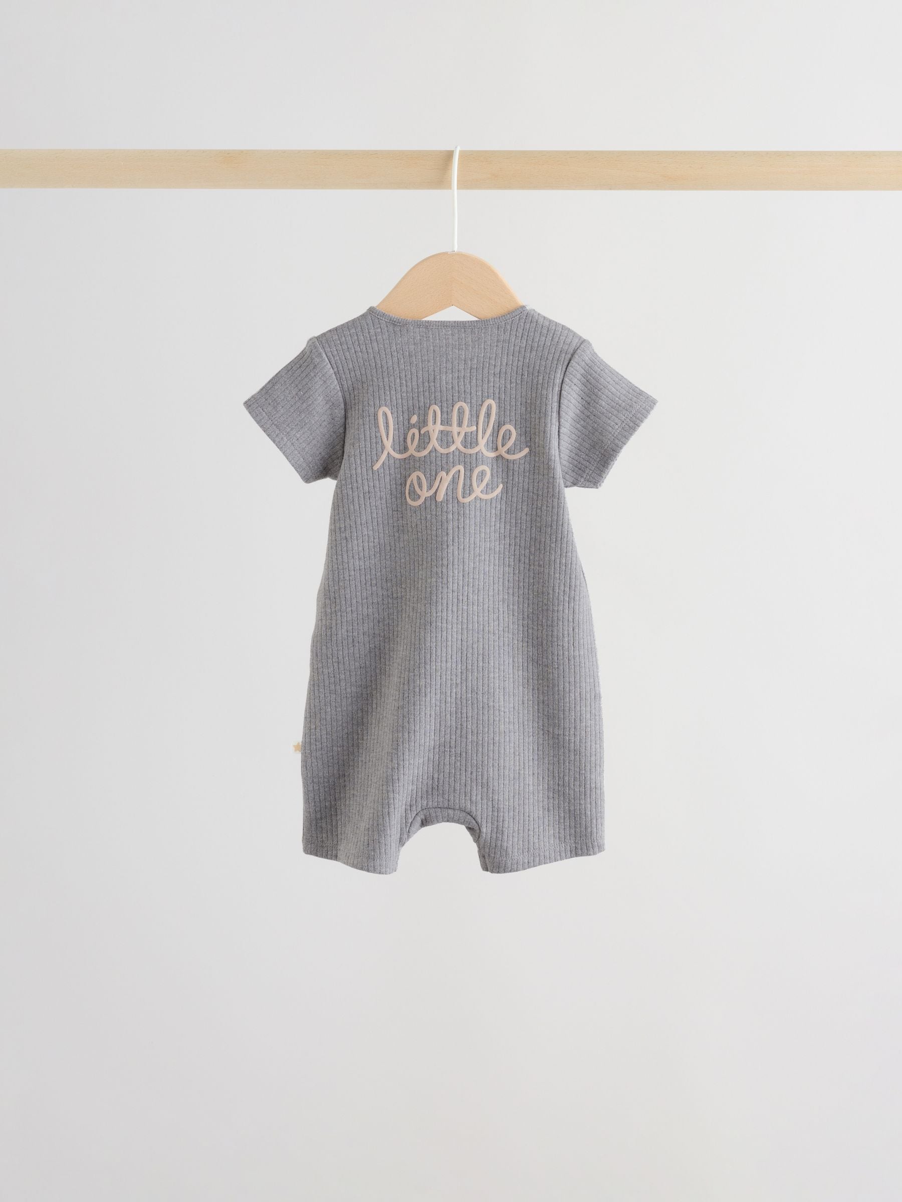 Beige Two Way Zip Baby Rompers 3 Pack (0mths-3yrs) image 6