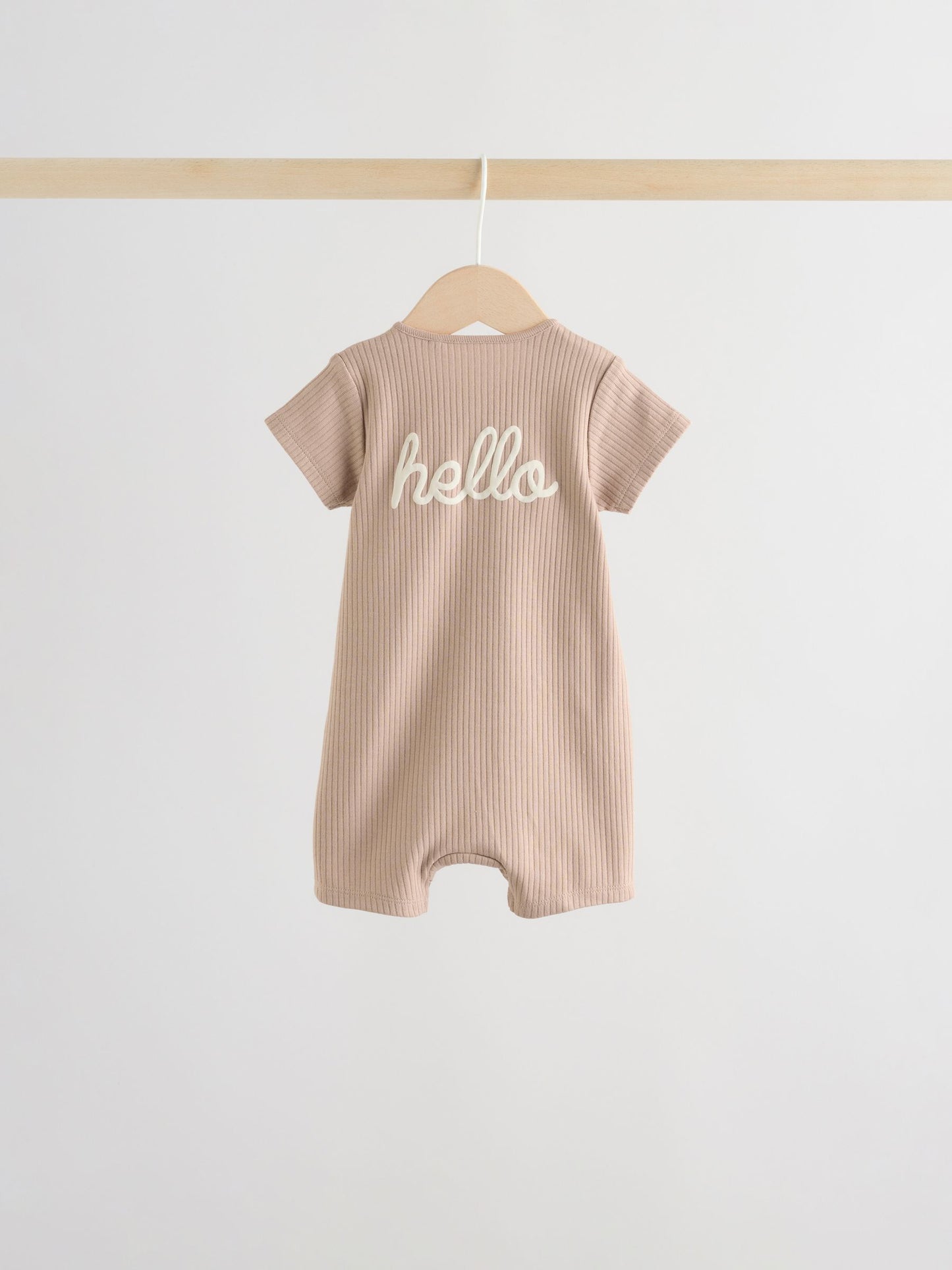 Beige Two Way Zip Baby Rompers 3 Pack (0mths-3yrs) image 8