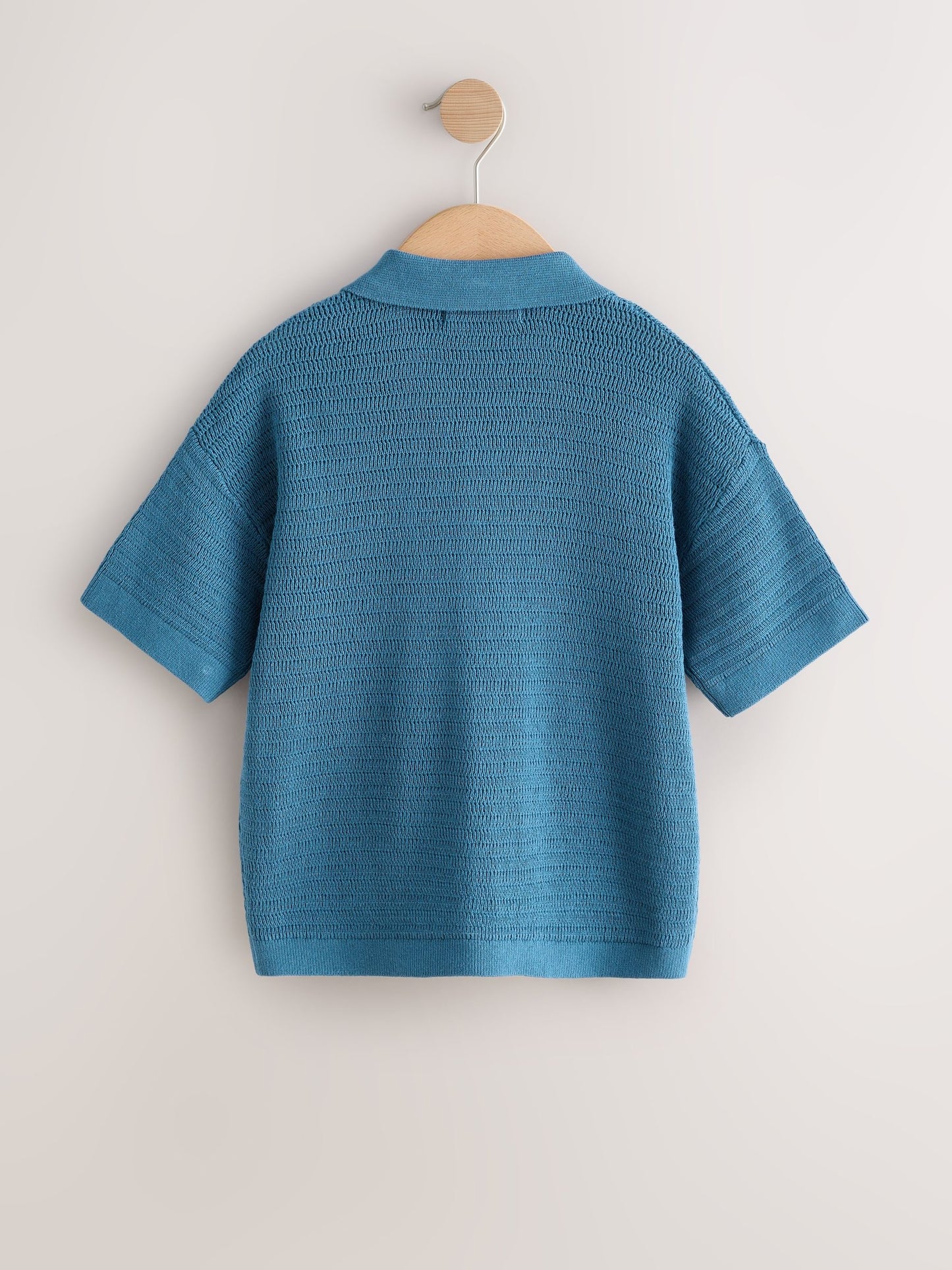 Dsiney Kidz - Blue Palm Embroidered Knitted Polo Shirt (3-16yrs) image 6