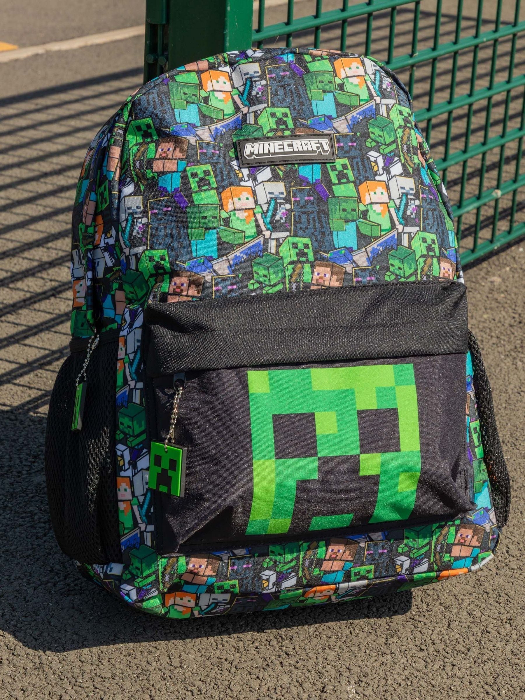 Vanilla Underground Green Minecraft Boys Creeper And Zombie All-Over Print Backpack image 1