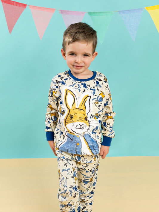 Vanilla Underground Blue Peter Rabbit Long Sleeve Leg Pyjamas Set image 3