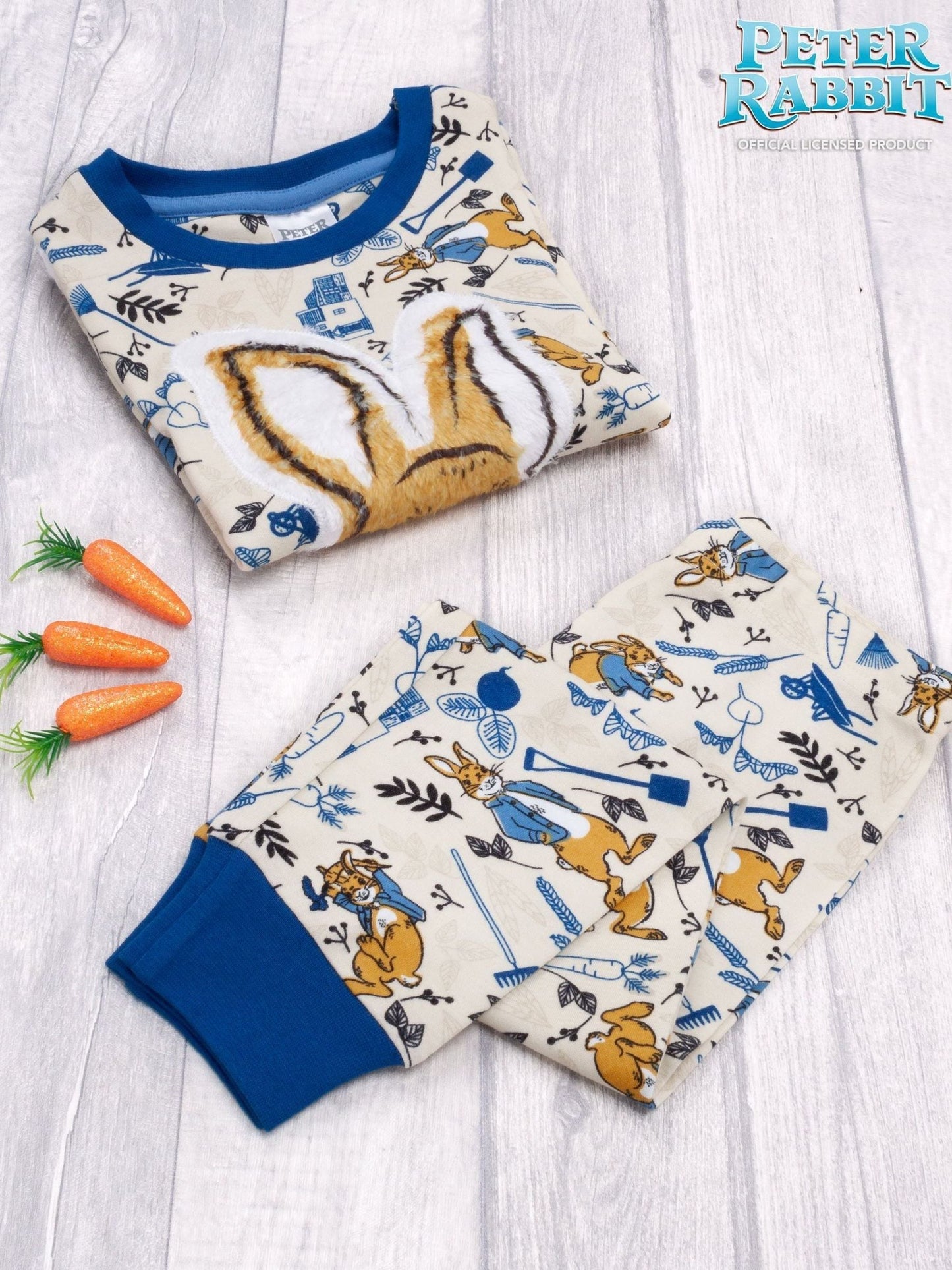 Vanilla Underground Blue Peter Rabbit Long Sleeve Leg Pyjamas Set image 5