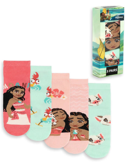 Vanilla Underground Pink Disney Moana Calf Socks Set of 5 image 1