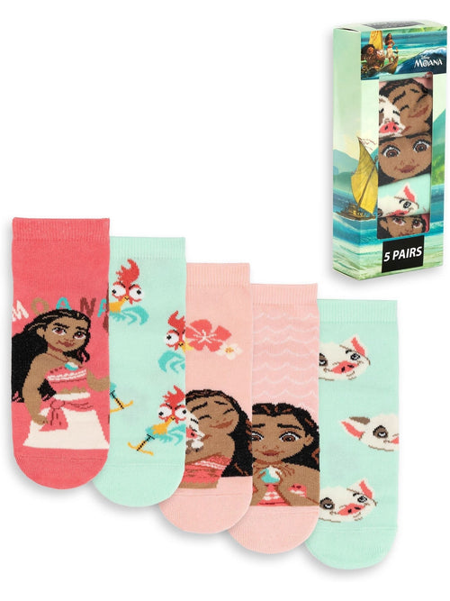 Vanilla Underground Pink Disney Moana Calf Socks Set of 5 image 1