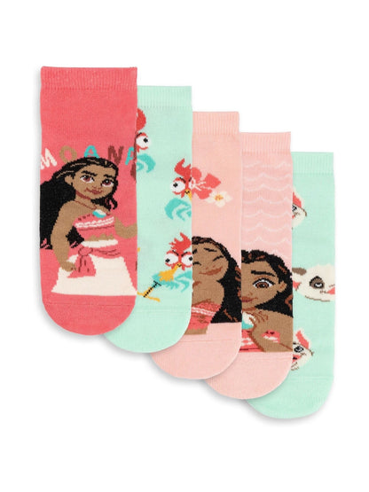 Vanilla Underground Pink Disney Moana Calf Socks Set of 5 image 2