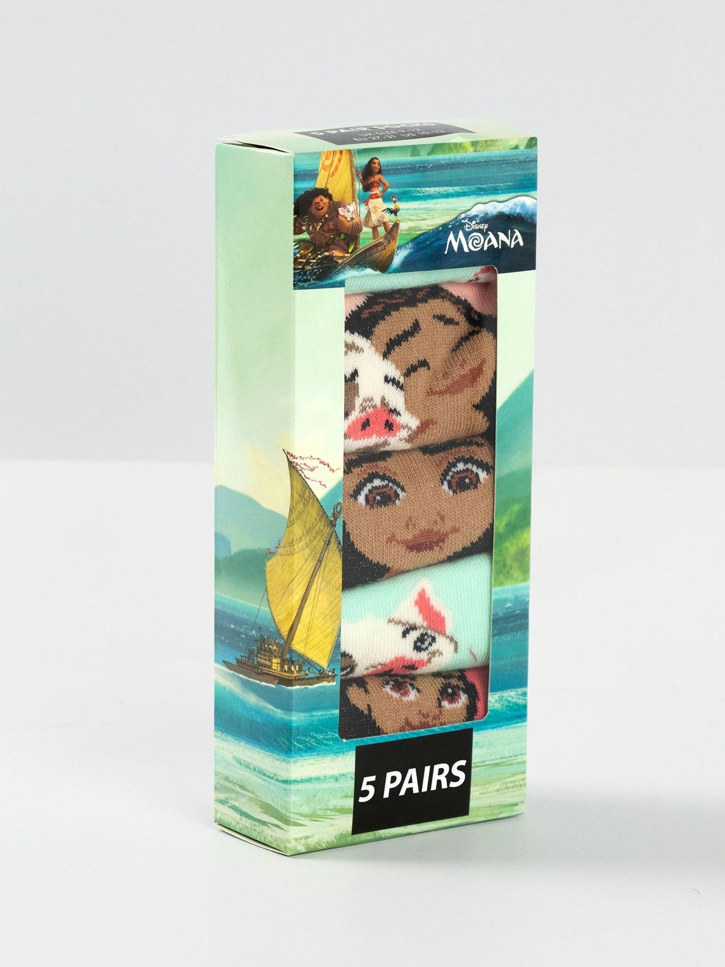 Vanilla Underground Pink Disney Moana Calf Socks Set of 5 image 3