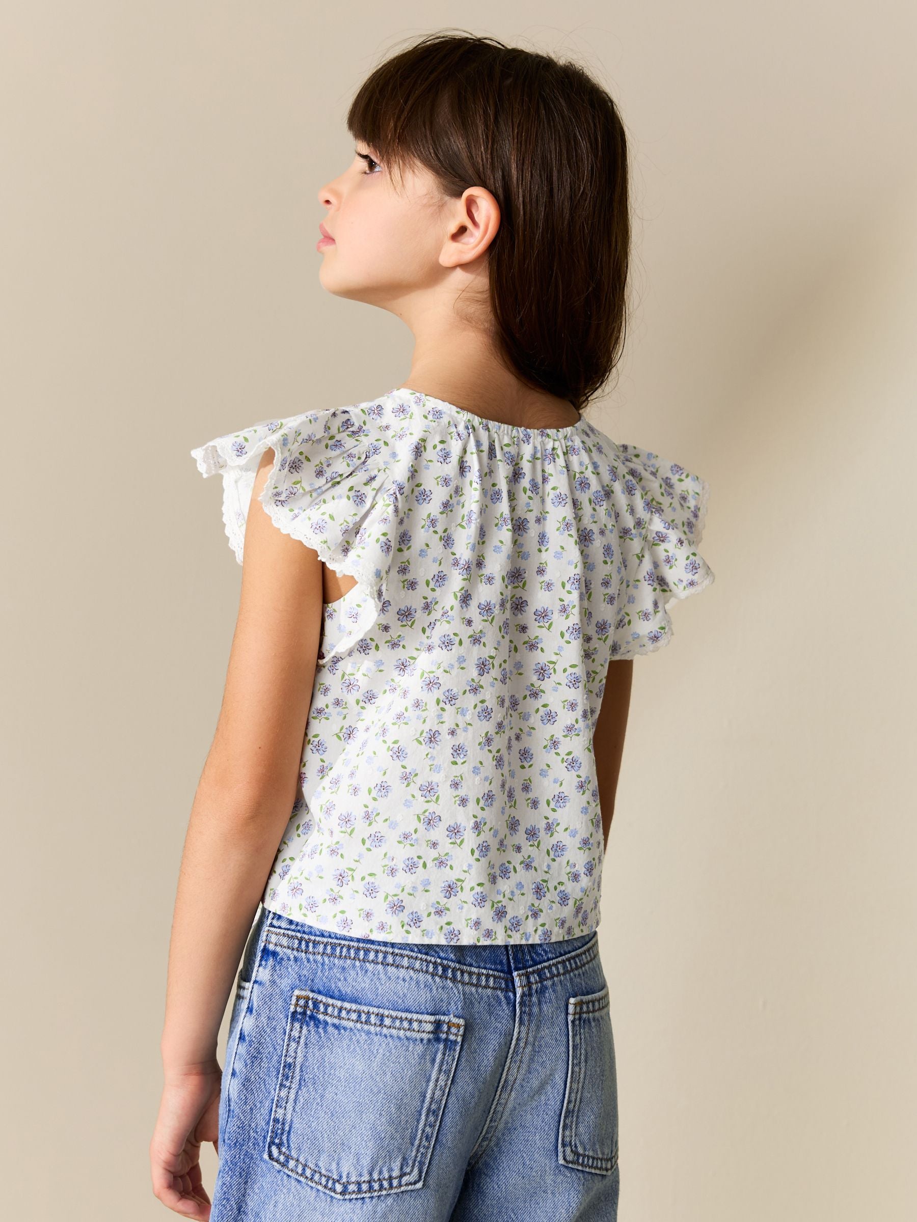 Dsiney Kidz - Lilac Floral Tie Front Blouse (3-16yrs) image 3