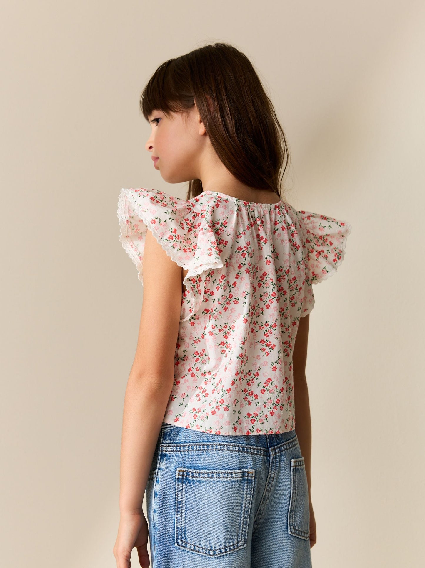 Dsiney Kidz - Pink Floral Tie Front Blouse (3-16yrs) image 3