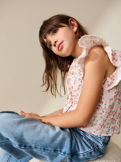 Dsiney Kidz - Pink Floral Tie Front Blouse (3-16yrs) image 4