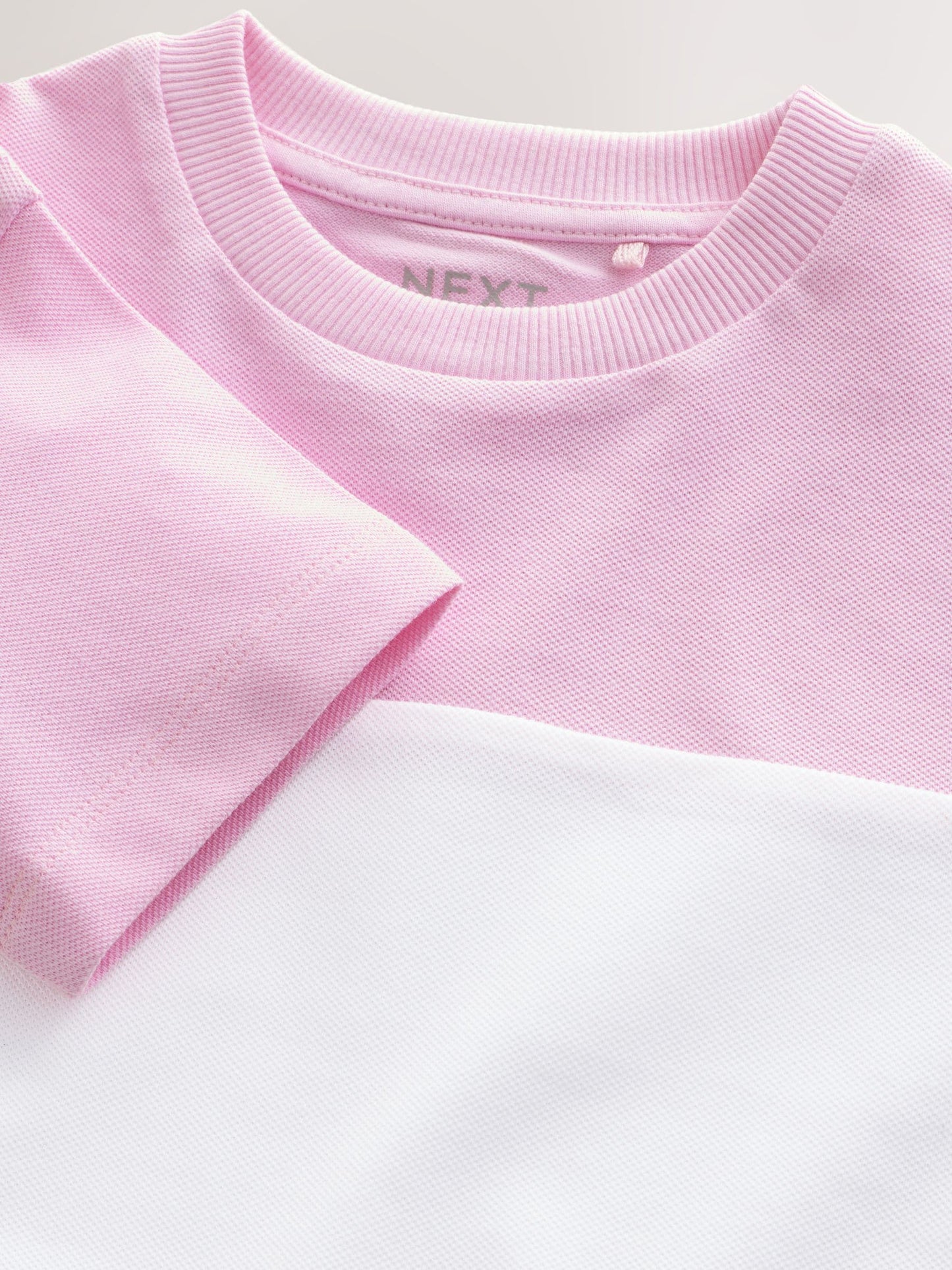 Pink/White/Blue Short Sleeve Colourblock T-Shirt (3mths-7yrs) (3mths-7yrs) image 7