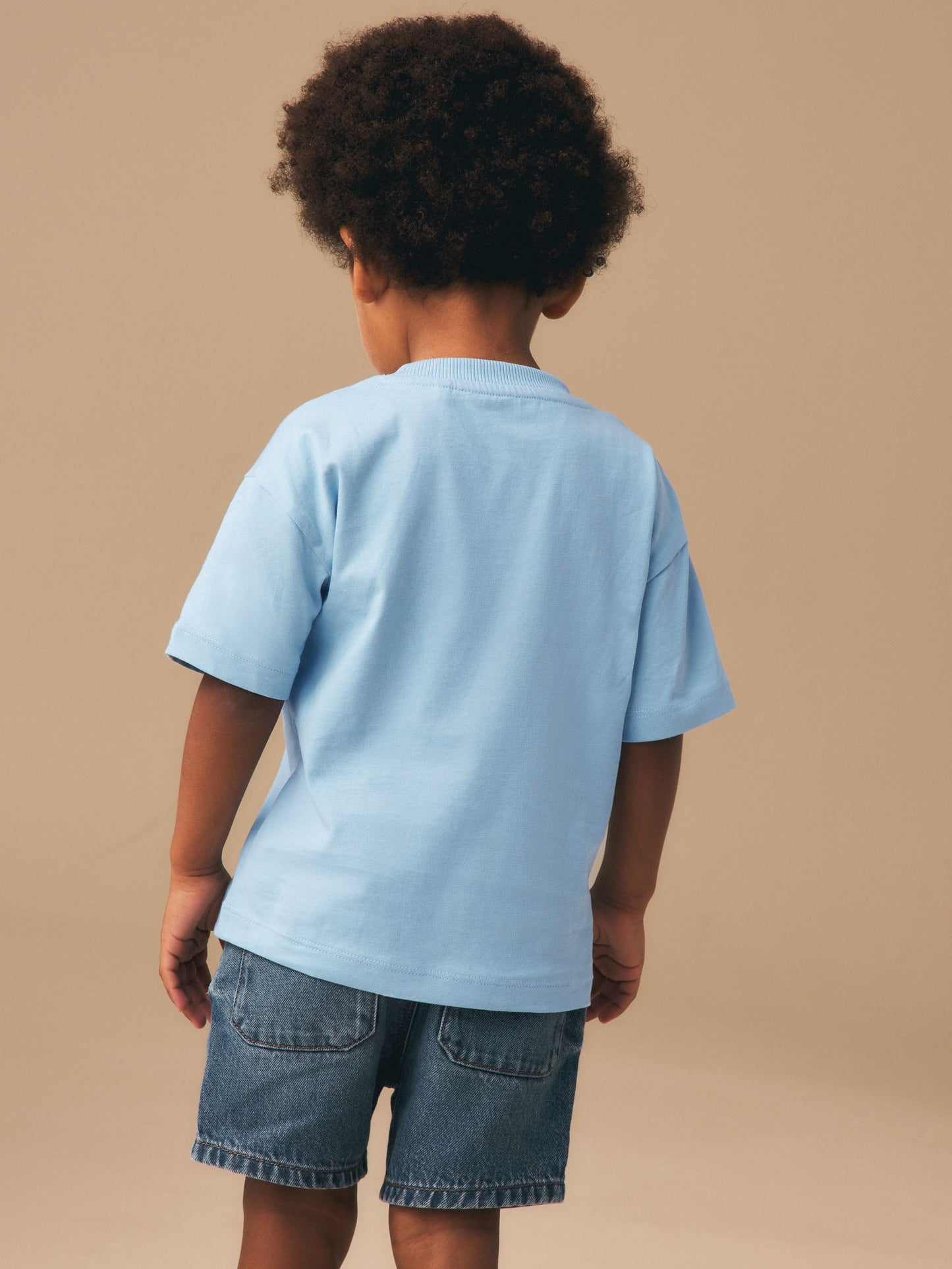 Light Blue Tiger Short Sleeve Small Graphic T-Shirt (3mths-7yrs) image 3