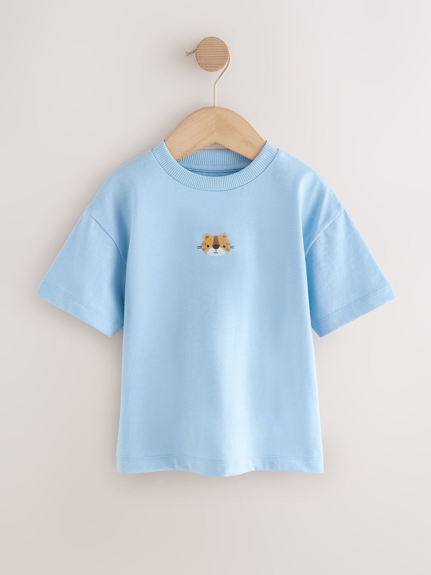Light Blue Tiger Short Sleeve Small Graphic T-Shirt (3mths-7yrs) image 4