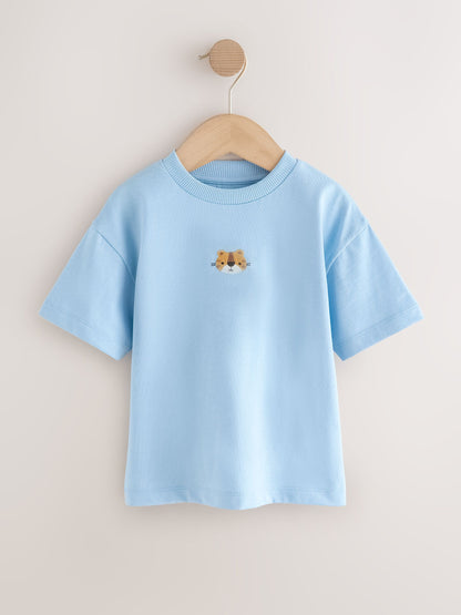 Light Blue Tiger Short Sleeve Small Graphic T-Shirt (3mths-7yrs) image 4