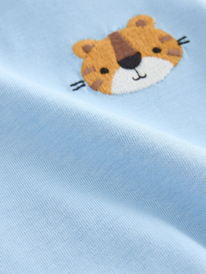 Light Blue Tiger Short Sleeve Small Graphic T-Shirt (3mths-7yrs) image 6