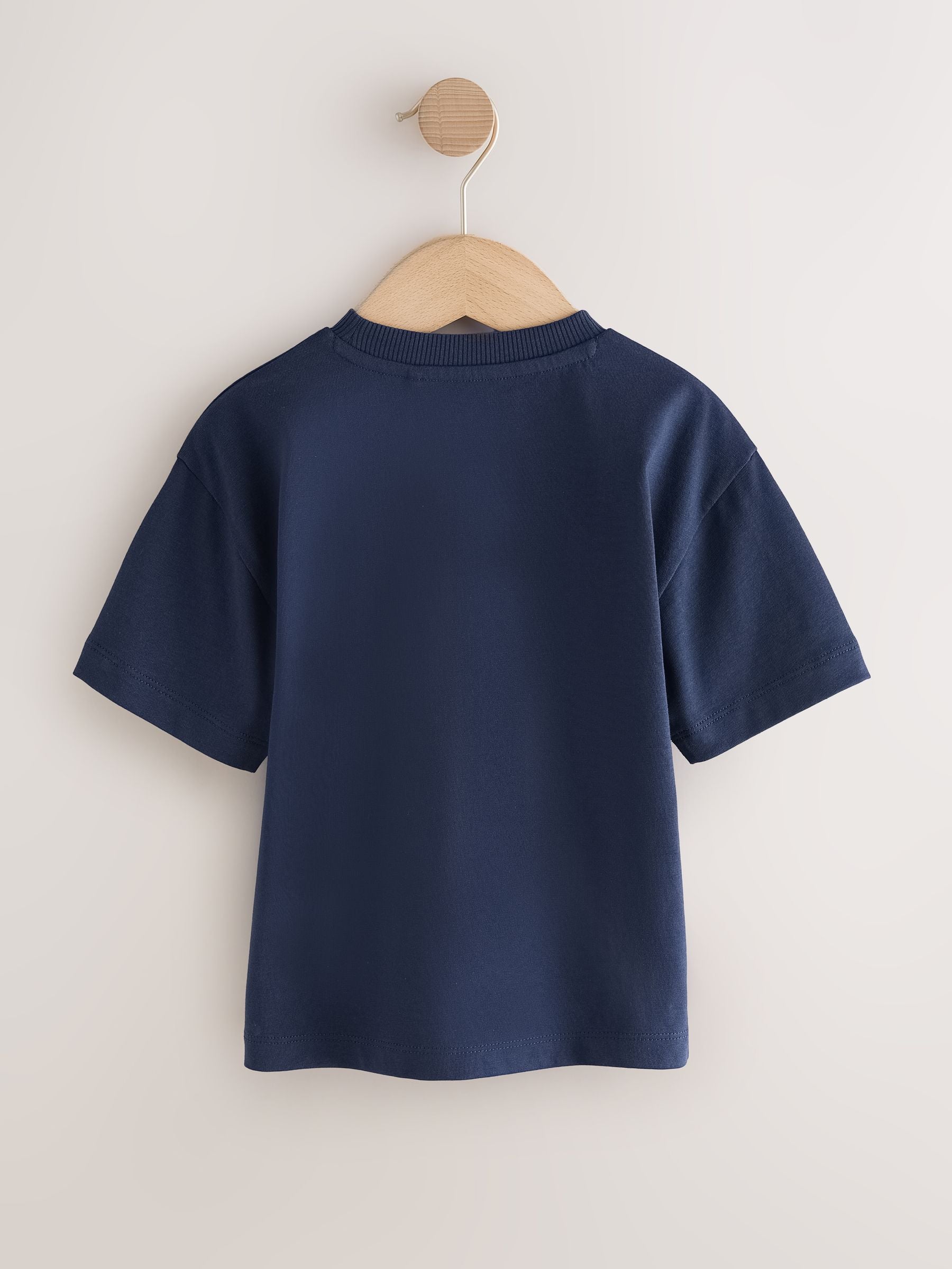 Dsiney Kidz - Navy Blue I love snacks Slogan Short Sleeve Small Graphic T-Shirt (3mths-7yrs) image 5