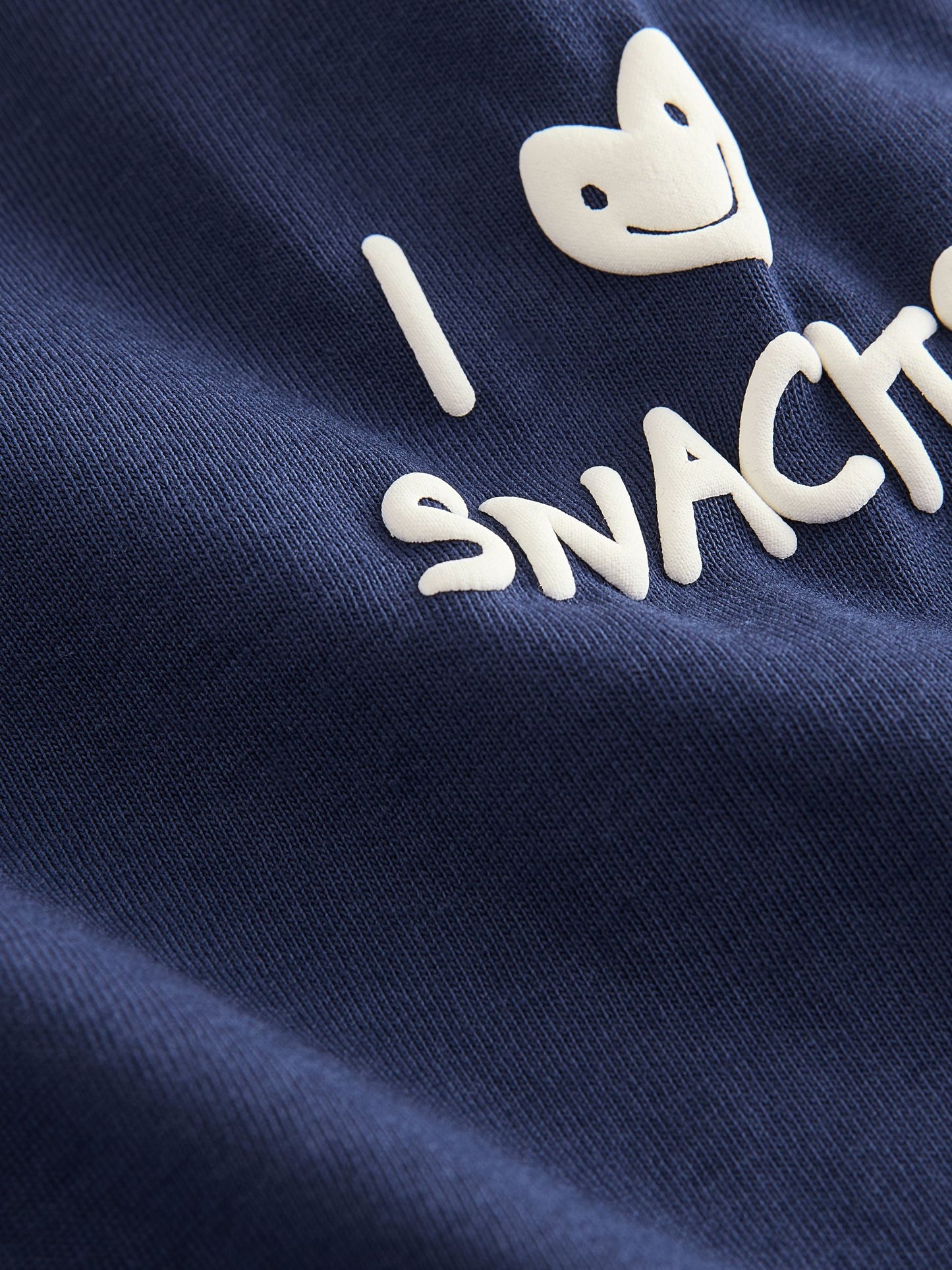 Dsiney Kidz - Navy Blue I love snacks Slogan Short Sleeve Small Graphic T-Shirt (3mths-7yrs) image 6