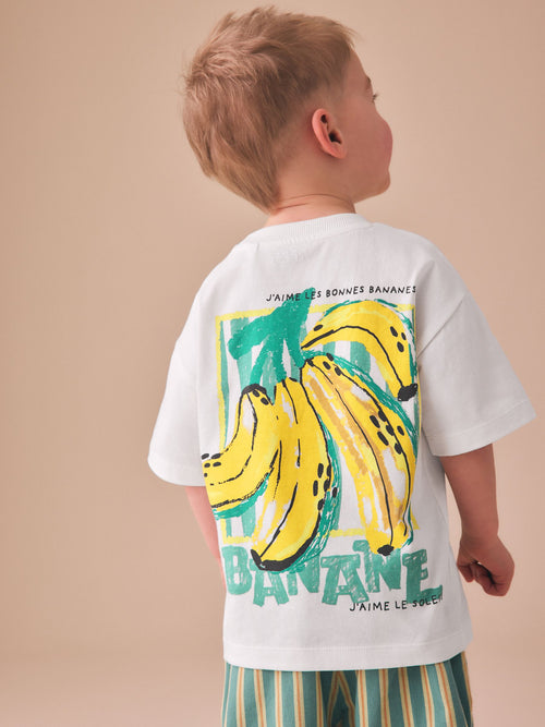 White Bananas Short Sleeve Back Print T-Shirt (3mths-7yrs) image 1