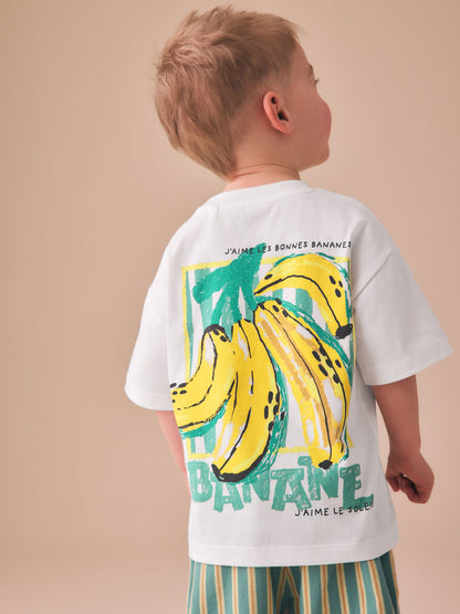 White Bananas Short Sleeve Back Print T-Shirt (3mths-7yrs) image 1