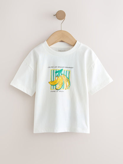 White Bananas Short Sleeve Back Print T-Shirt (3mths-7yrs) image 5