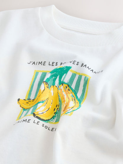 White Bananas Short Sleeve Back Print T-Shirt (3mths-7yrs) image 7