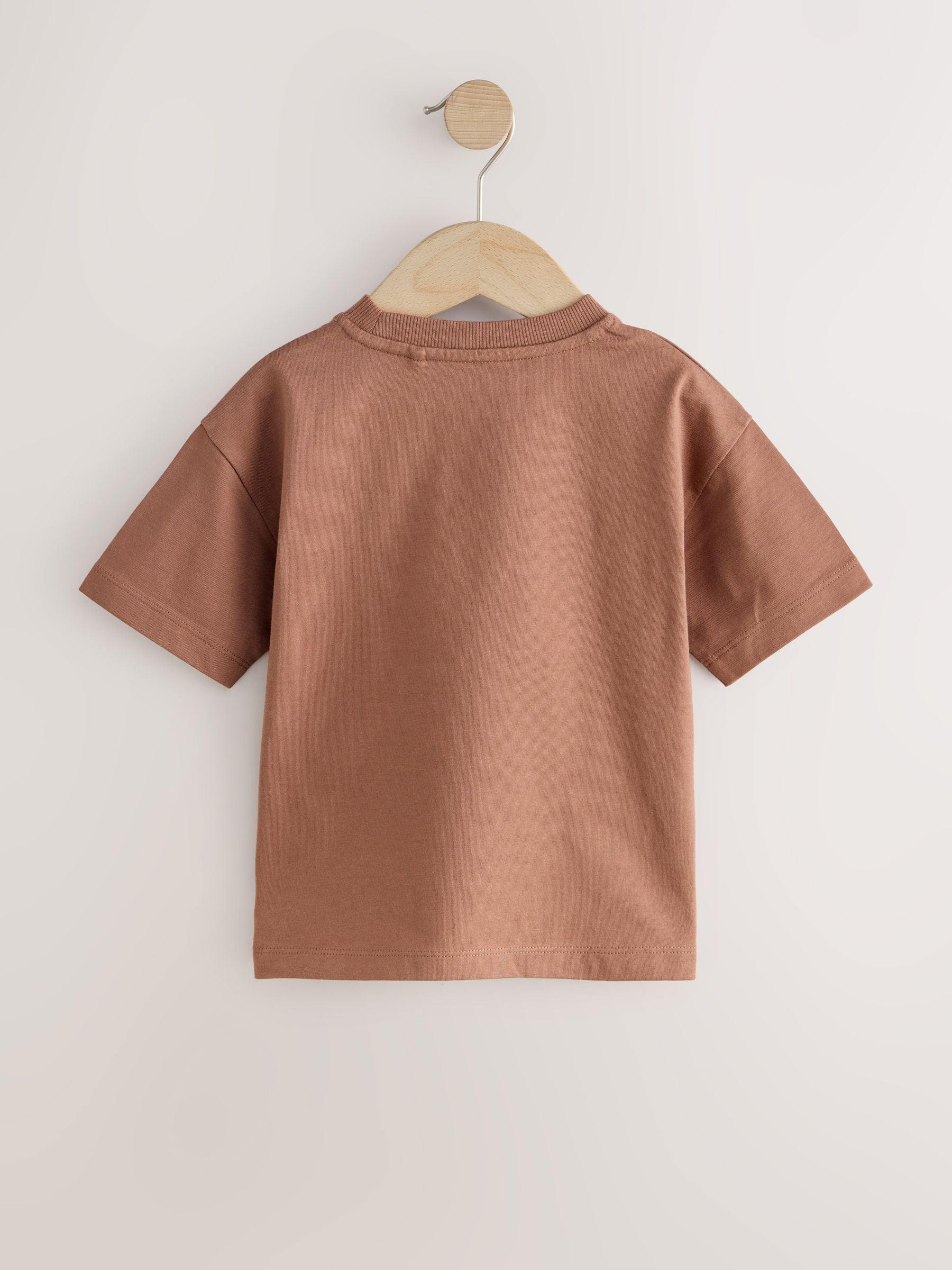 Chocolate Brown Lion Short Sleeve Small Graphic T-Shirt (3mths-7yrs) image 6