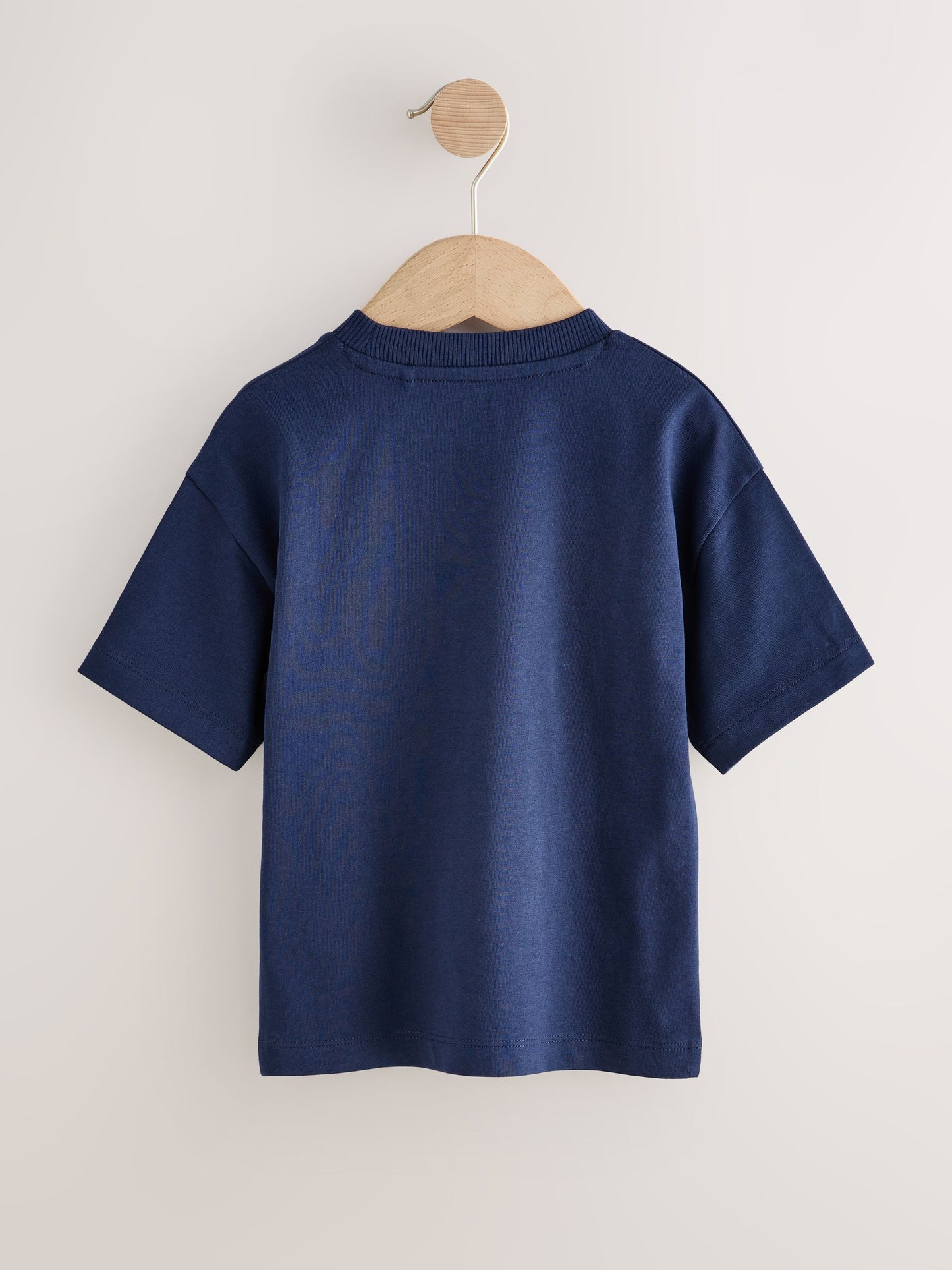 Navy Blue Embroidery Bear Short Sleeve Small Graphic T-Shirt (3mths-7yrs) image 6
