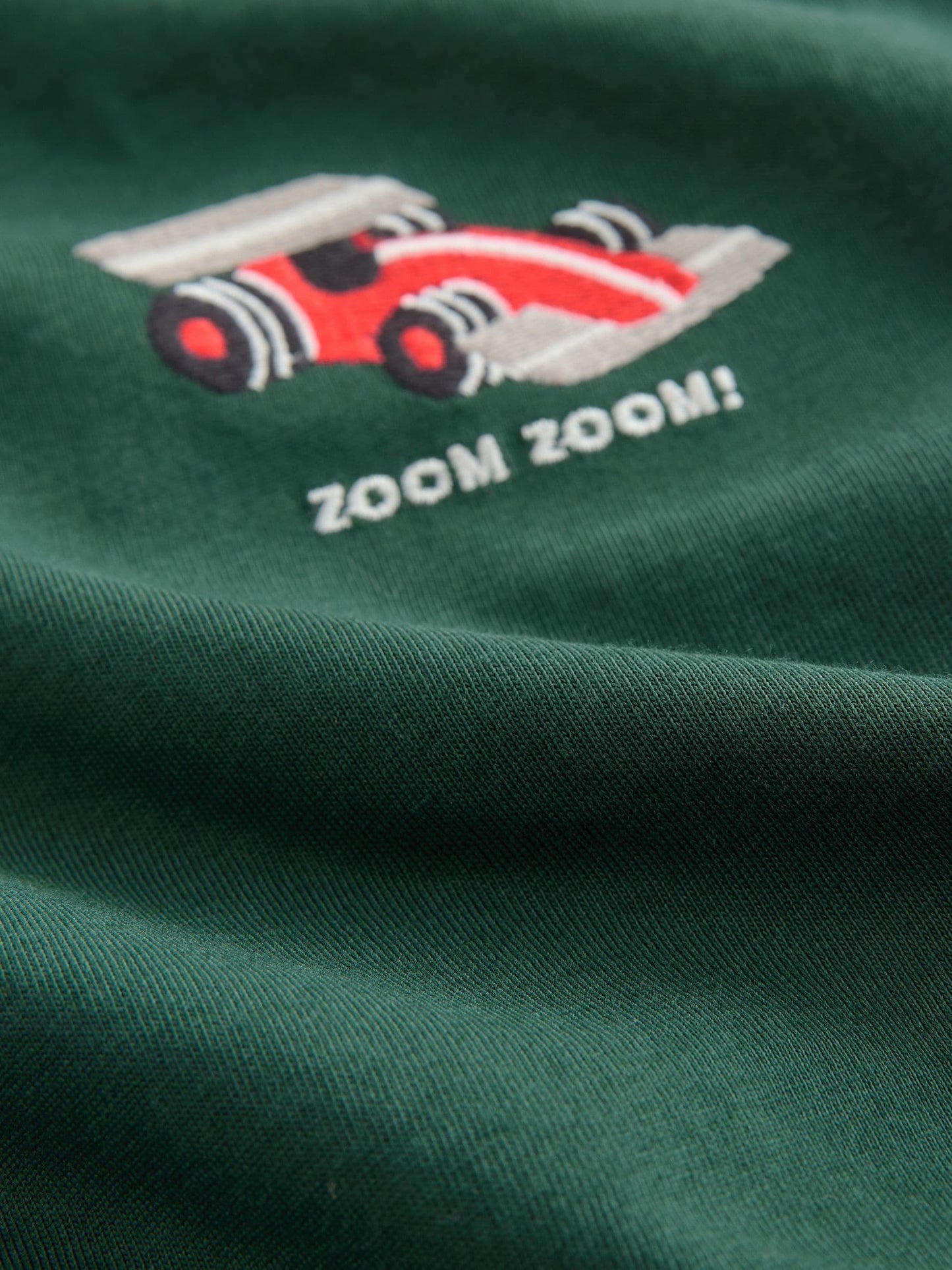 Green Embroidered Race Car Short Sleeve Small Graphic T-Shirt (3mths-7yrs) image 7