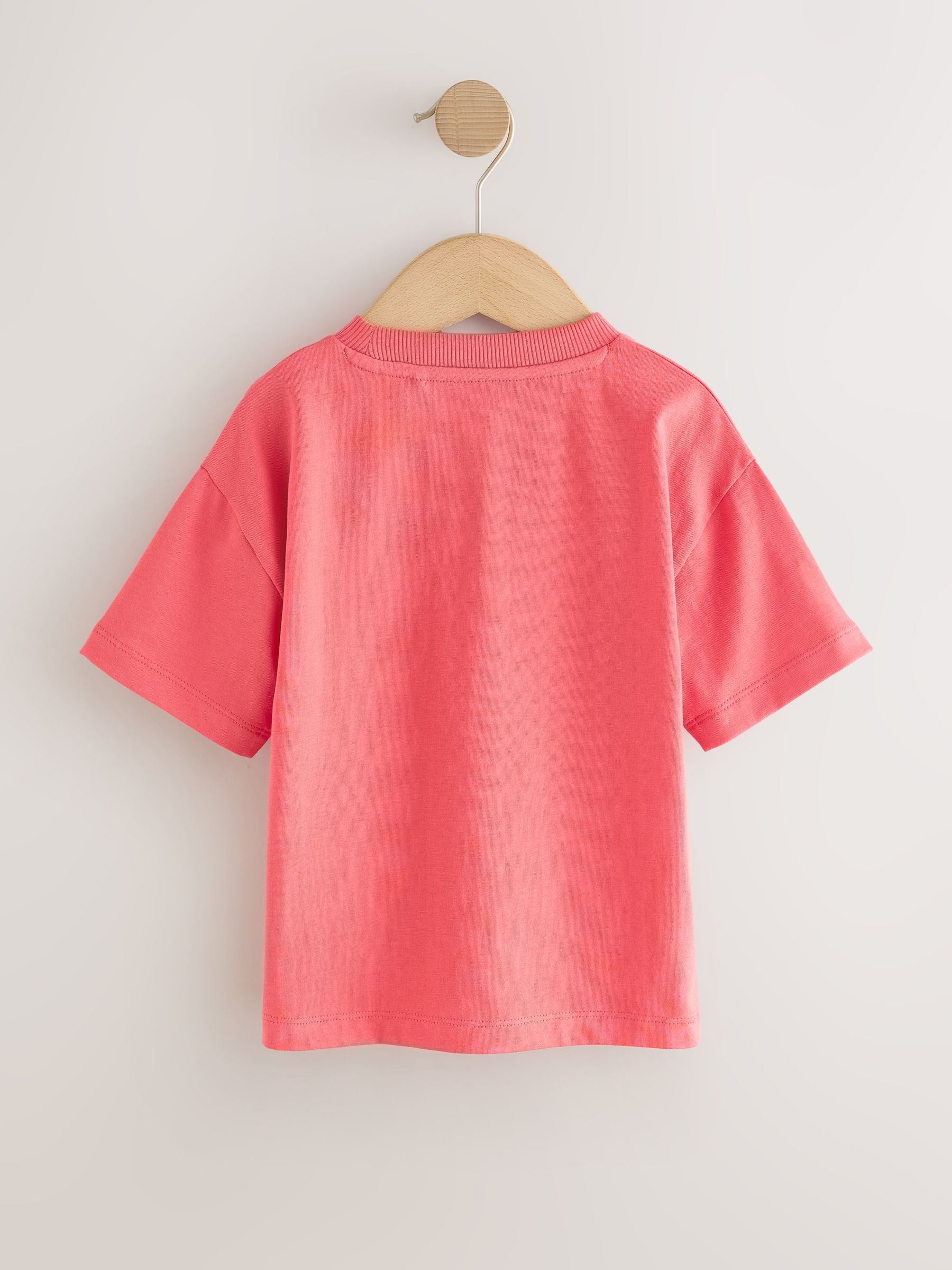 Dsiney Kidz - Coral Pink Wild Slogan Short Sleeve Small Graphic T-Shirt (3mths-7yrs) image 6