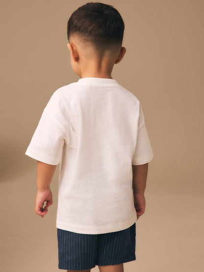White Boat Short Sleeve Small Graphic T-Shirt (3mths-7yrs) image 3