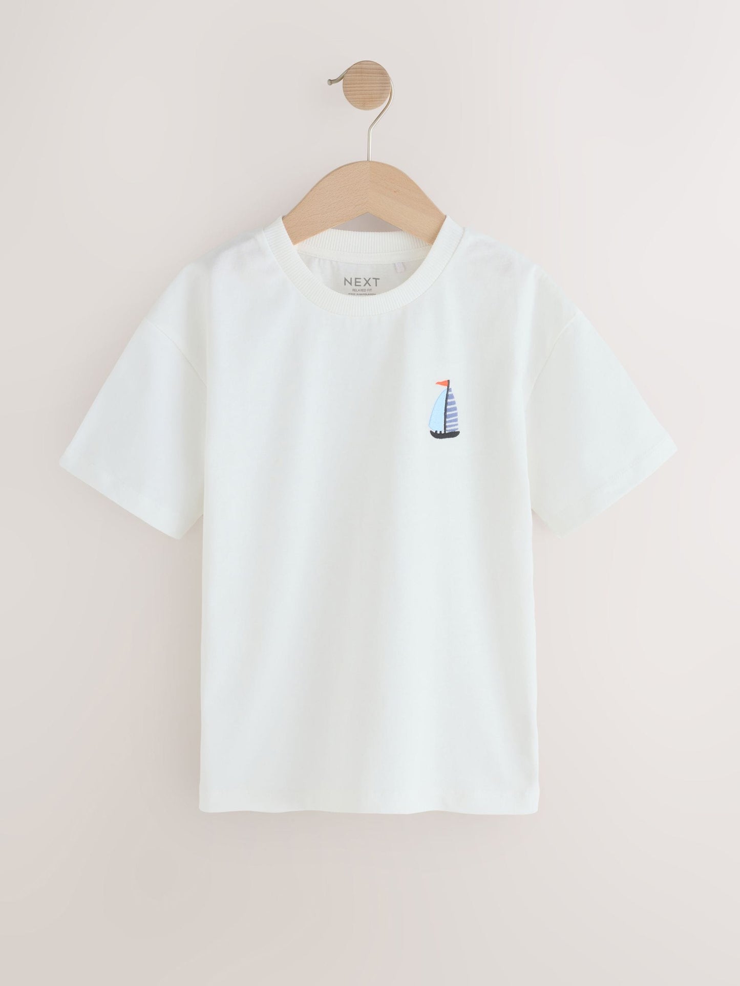 White Boat Short Sleeve Small Graphic T-Shirt (3mths-7yrs) image 5