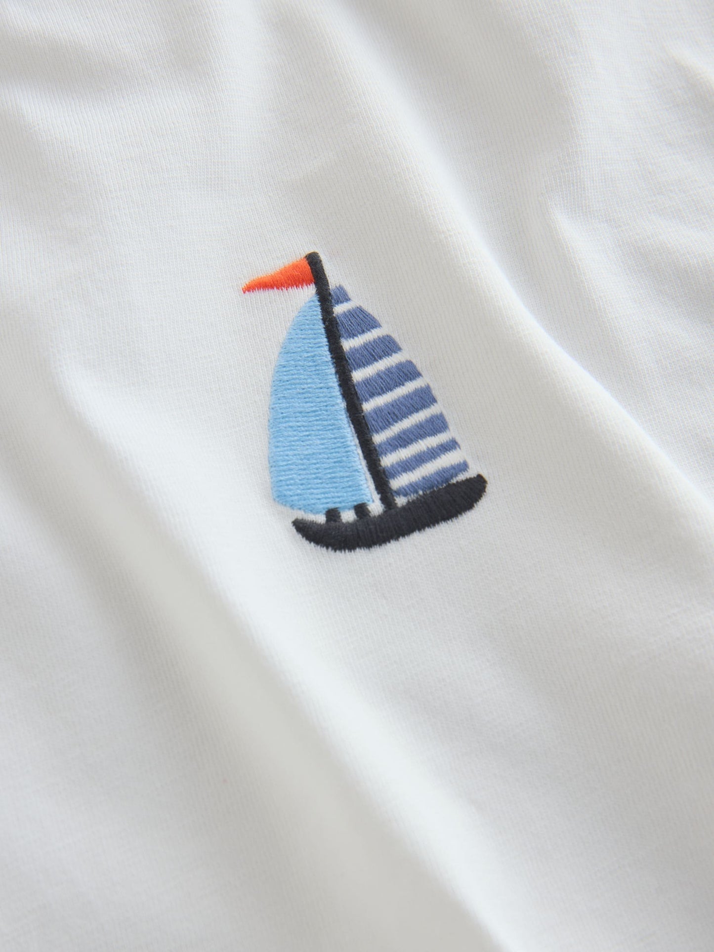 White Boat Short Sleeve Small Graphic T-Shirt (3mths-7yrs) image 8