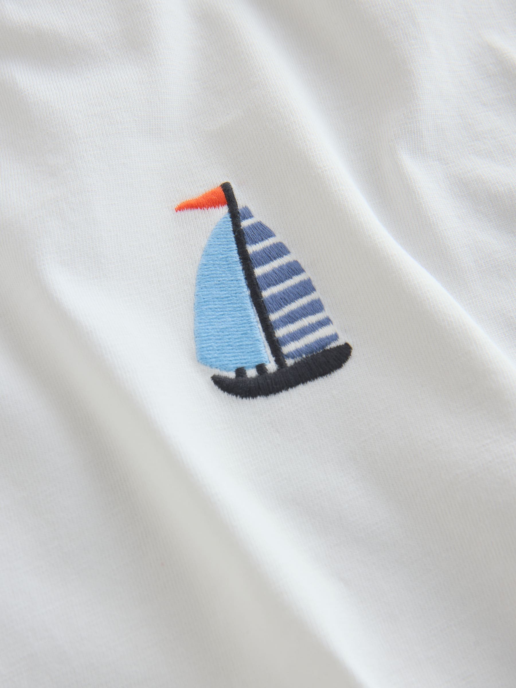 White Boat Short Sleeve Small Graphic T-Shirt (3mths-7yrs) image 8
