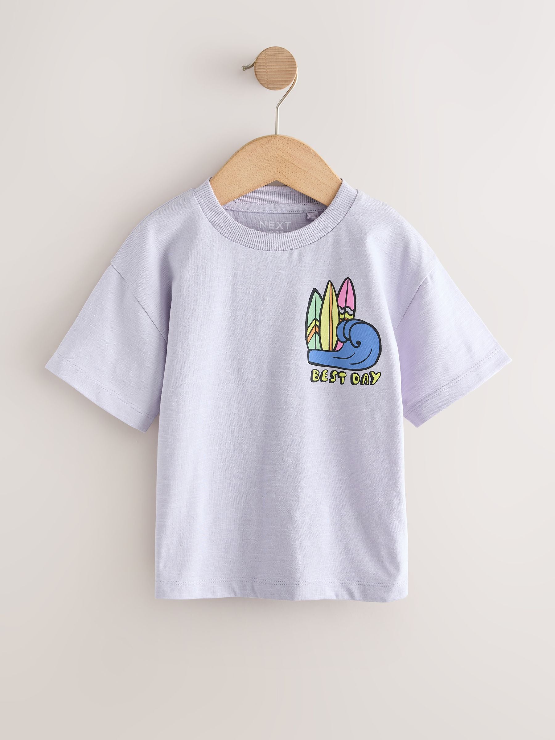 Yellow LA Surf Short Sleeve Graphic T-Shirts 3 Pack (3mths-7yrs) image 4