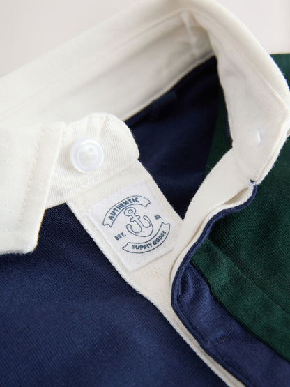 Red/Blue/Green Colourblock Short Sleeve Polo Shirt and Shorts Set (3mths-7yrs) image 9