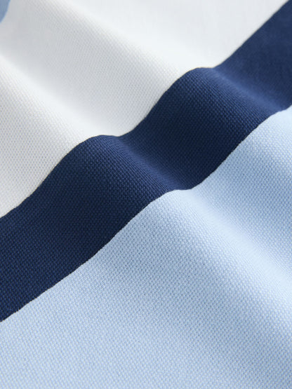 Blue Diagonal Stripe Short Sleeve T-Shirt and Shorts Set (3mths-7yrs) image 7