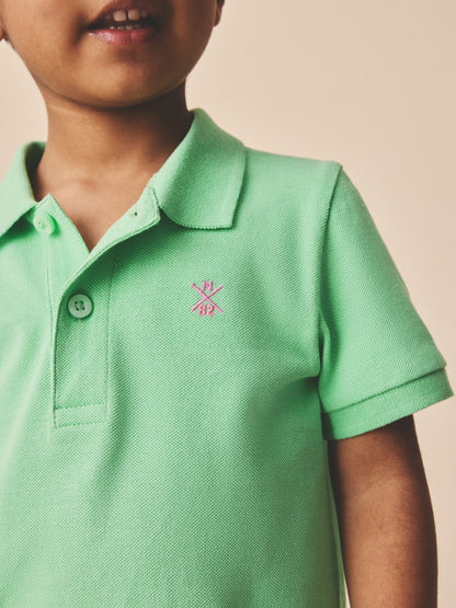 Dsiney Kidz - Bright Green Short Sleeve Polo Shirt (3mths-7yrs) image 4