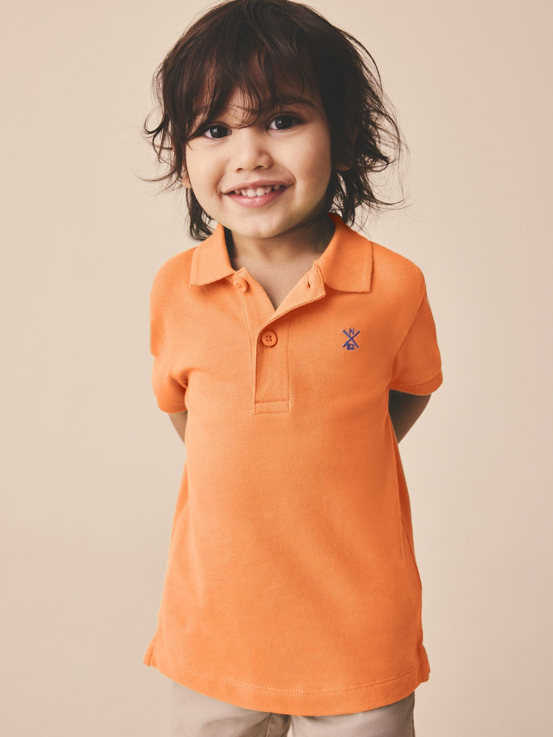 Dsiney Kidz - Bright Orange Short Sleeve Polo Shirt (3mths-7yrs) image 1
