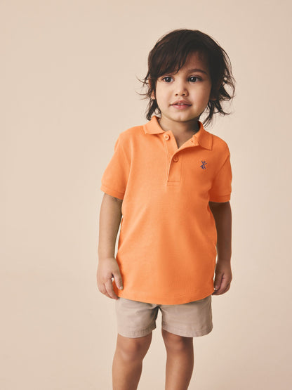 Dsiney Kidz - Bright Orange Short Sleeve Polo Shirt (3mths-7yrs) image 2