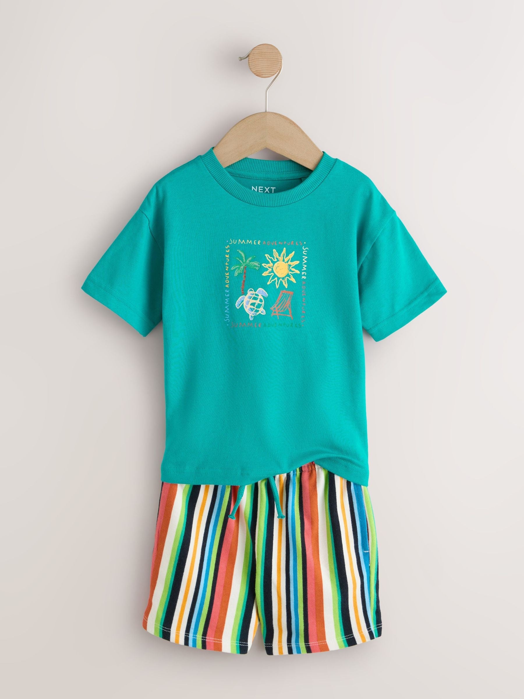 Green Beach Short Sleeve T-Shirt and Shorts Set (3mths-7yrs) image 5