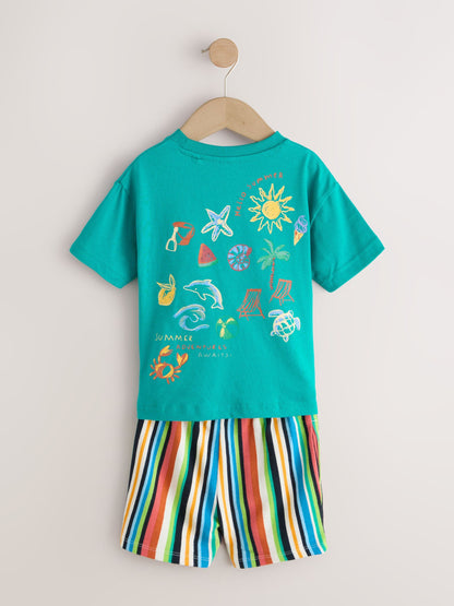 Green Beach Short Sleeve T-Shirt and Shorts Set (3mths-7yrs) image 6