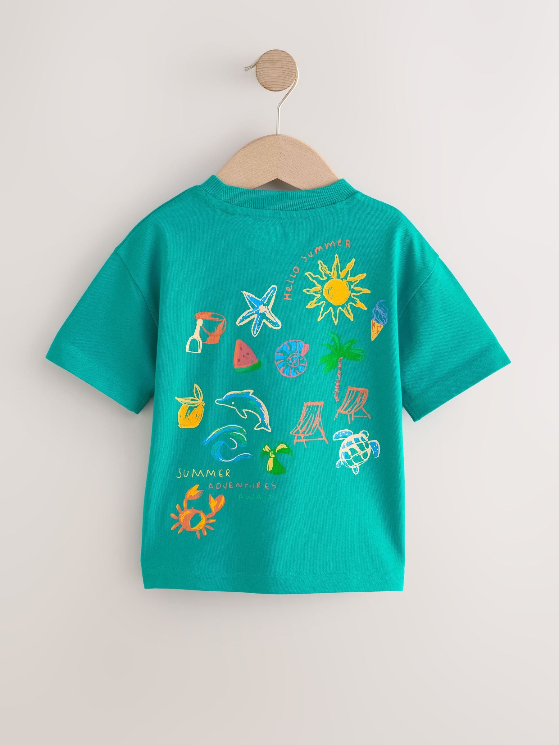 Green Beach Short Sleeve T-Shirt and Shorts Set (3mths-7yrs) image 8