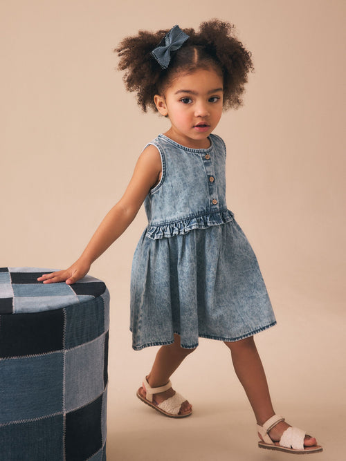 Dsiney Kidz - Denim Sleeveless Peplum Dress (3mths-8yrs) image 1