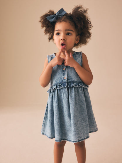 Denim Sleeveless Peplum Dress (3mths-8yrs) image 2